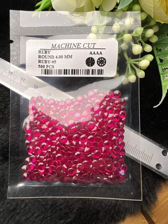 ruby-machine-cut-round-4-00mm-red-color-1000-pieces
