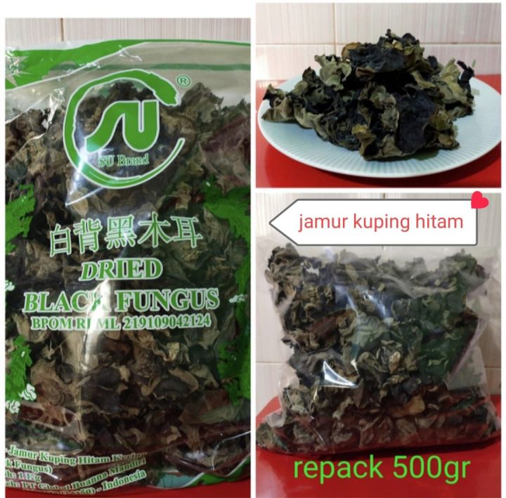 Jamur Kuping Hitam Dried Black Fungus 500gram Lazada Indonesia