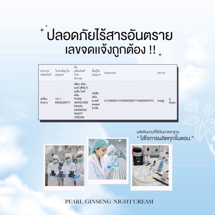 ครีมโสมไข่มุกเพียว-ครีมโสมไข่มุกเกาหลี-เพียว-pure-pearl-ginseng-night-cream