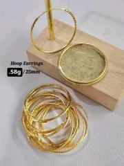 Round LV Earrings 18k Vvspl Saudi gold