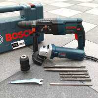 Bosch สว่าน สว่านโรตารี่ 2-26 mm 3 ระบบ รุ่น GBH2-26DFR 1500W พร้อมดอก+หินเจียร 4 นิ้ว รุ่น 8-100 กำลัง 850W รุ่นงานหนัก