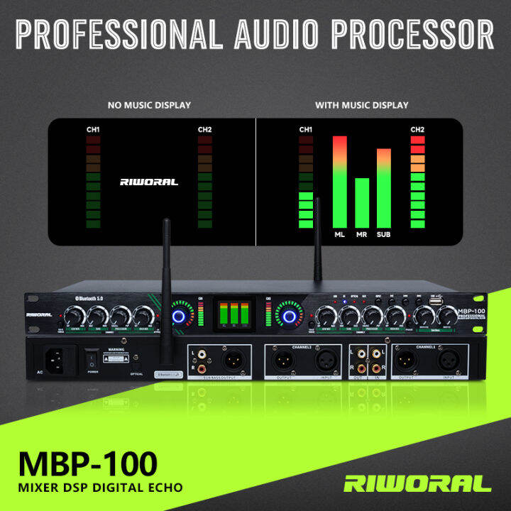 Effects Processor Bluetooth Audio Interface Sound System With Fbx Equalizer Dsp Reverberation