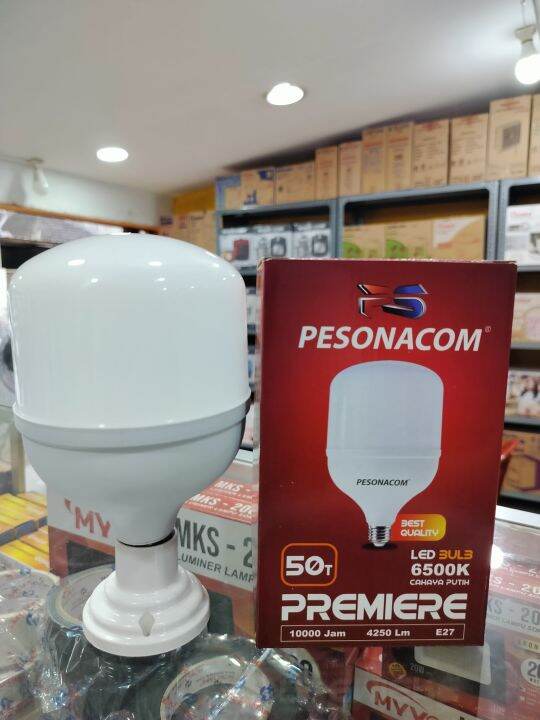 Bohlam Lampu Led Pesonacom Premiere Tabung Sni Putih 50 40 30 20 15 10 Watt Lazada Indonesia 0868