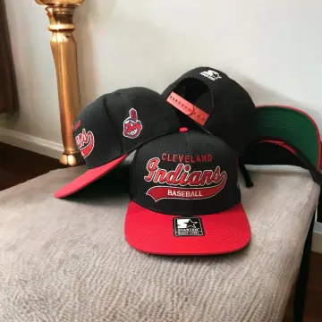 Vintage Cleveland Indians Chief Wahoo Competitor Snapback Hat MLB