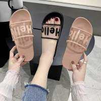 1989 HELLO พร้อมส่ง รองเท้าแตะแบบสวม ลายHelloงานดีงานคุณภาพ สวยน่ารักใส่สบาย size36-41