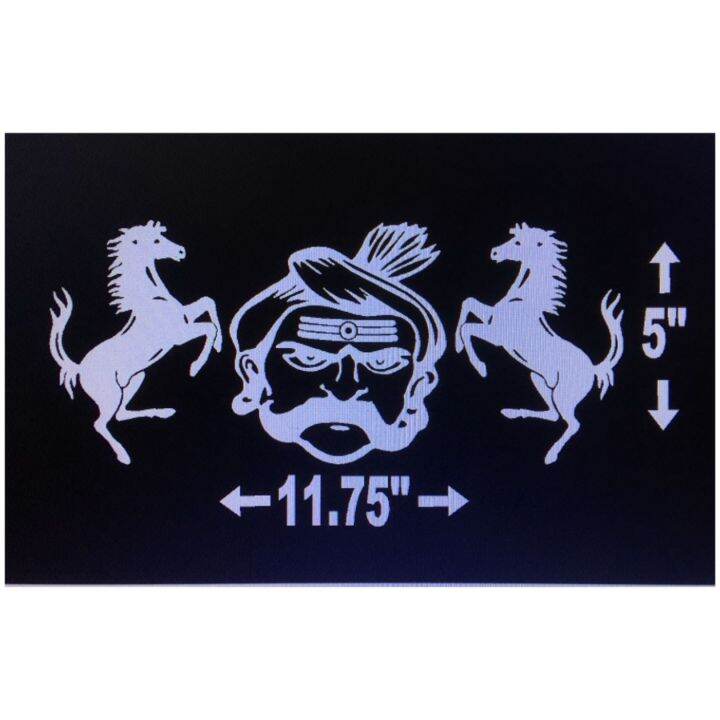 Hindu God Ayya with Horses Vinyl Cutting Stickers (Car / Motor / Wall