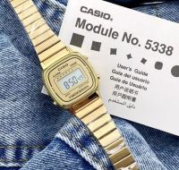 นาฬิกา ผู้หญิง Casio รุ่นจิวหน้าเล็ก มาใหม่ สายสเเตนเลส รุ่น B640WC-5A ตั้งเวลา เเถมฟรีกล่องพร้อมถุงกระดาษ