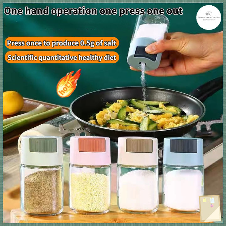 Quantitative Salt Jar Seasoning Bottle Set, Kitchen Salt Dispenser