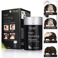 Dexe Hair Building Fiber ผลิตภัณฑ์ธรรมชาติปิดศีรษะล้าน เพิ่มผมหนา ปิดผมบางได้ภายใน15วินาที ขนาด 22 กรัม จำหน่าย 2สี ดำและน้ำตาลเข้ม