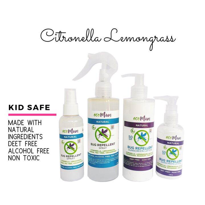 CITRONELLA SPRAY ECO MUM Natural Insect Repellent Spray Lotion with