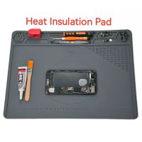 แผ่นรองซ่อม ฉนวนกันความร้อน  Mobile phone computer repair table heat insulation pad with mahnetic silicone table pad ขนาด 290 mm x 400mm พร้อมส่ง มีประกัน เก็บเงินปลายทาง