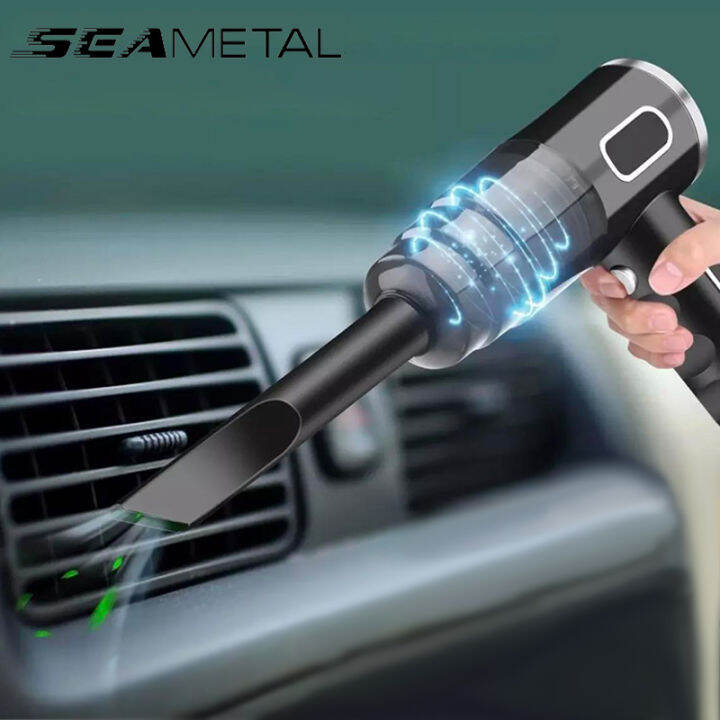 SEAMETAL Car Vacuum Cleaner Rechargeable Wireless Car Vacuum 120W