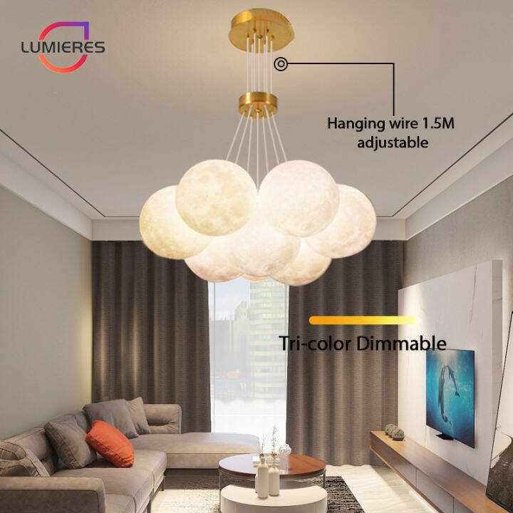 LED Ceiling Hanging Light Modern Chandelier Lamp 3D Printed