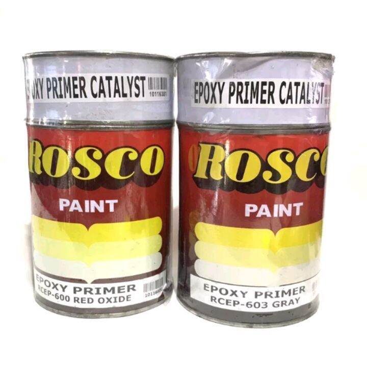 ROSCO EPOXY PRIMER 1 GALLON WITH 1 LITER EPOXY CATALYST PINTURANG PANG ...