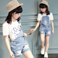 Children Summer Wear Camisole Onesie 5-7-8-9-10-11-12-15-Year-Old girlS Cowboy Suspender Shorts 6 Girls