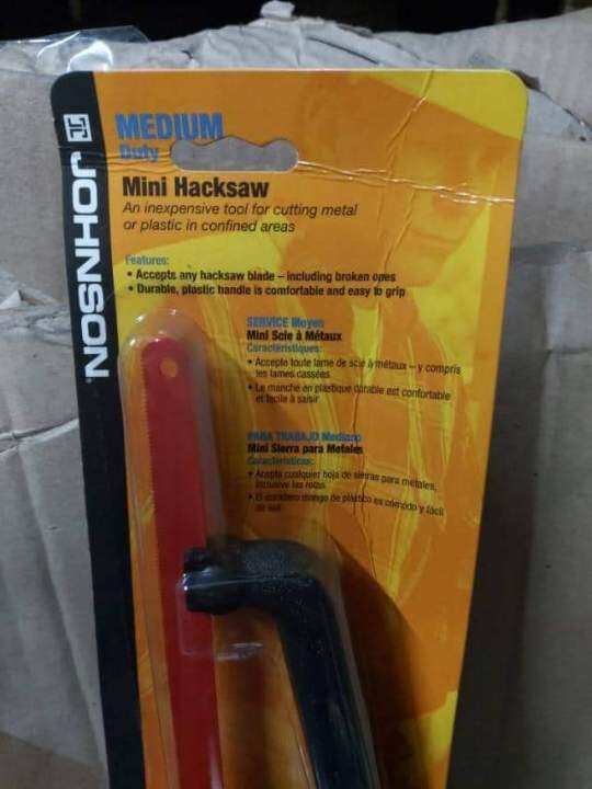 USA JOHNSON MINI HACKSAW AN INEXPENSIVE TOOLS FOR CUTTING METAL OR