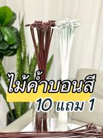 ไม้ค้ำบอนสี ไม้ค้ำต้นไม้ หลักต้นไม้ [10แถม1] ขนาด 50cm ปลายหัวเป็นเหล็กงอ