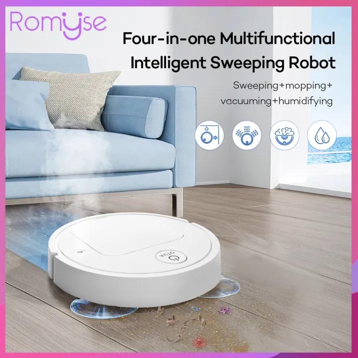 Romyse 4 in 1 Sweeping Robot Smart Automatic Sweeping Vacuum Cleaner Dust Sweep Electric Floor