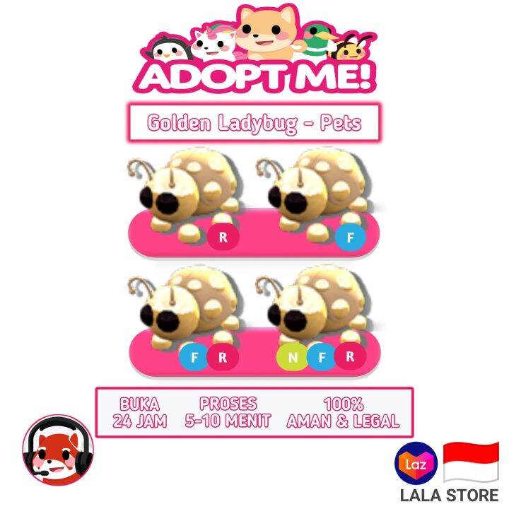 Adopt Me Golden Ladybug Roblox Lazada Indonesia