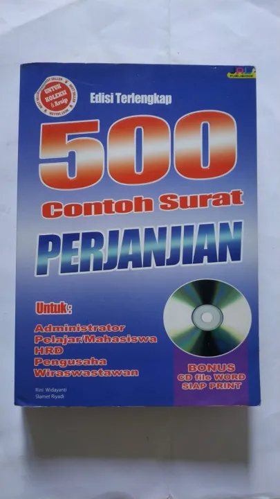 Buku Original. 500 Contoh Surat Perjanjian Edisi Terlengkap. Rini ...