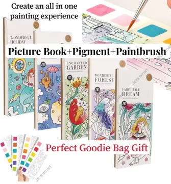 Kids Pocket Watercolor Painting Book DIY Coloring Book Gift for
