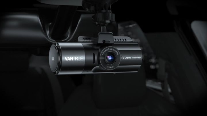 Vantrue N4 3 Channel 4K Dash Cam for Cars, Three Way Triple Car