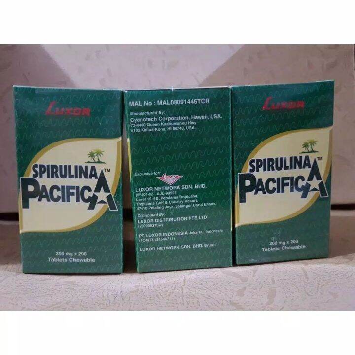 spirulina pacifica luxor 200 tablet Lazada Indonesia