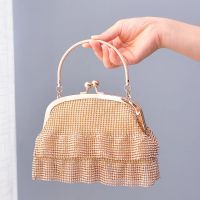 Rhinestone dinner bag European and American fashion diamond clutch bag ladies wedding clutch party shiny evening bag for women กระเป๋า ออกงาน คลัทช์ Matchy