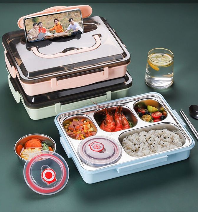 Stainless steel lunch box 4 grid