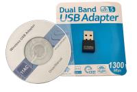 WiFi USB 2.0 Adapter 1300Mbps บลูทูธ4.2 Dual-Band 2.4GHz และ5GHz Wifi Usb สำหรับ PC เดสก์ท็อปแล็ปท็อปการ์ดเครือข่ายไร้สาย