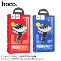 Hoco E75 เครื่องส่งสัญญาณบลูทูธ 5.0 สามพอร์ต PD 30W QC 3.0 ชาร์จเร็ว รองรับดิสก์ U แฮนด์ฟรี FM