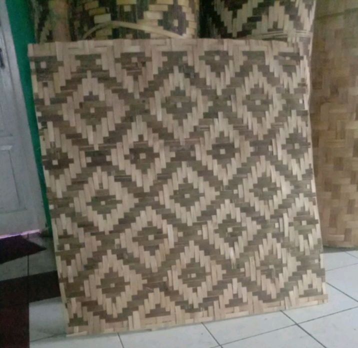 Anyaman Bambu Motif Ukuran 100x100cm | Lazada Indonesia