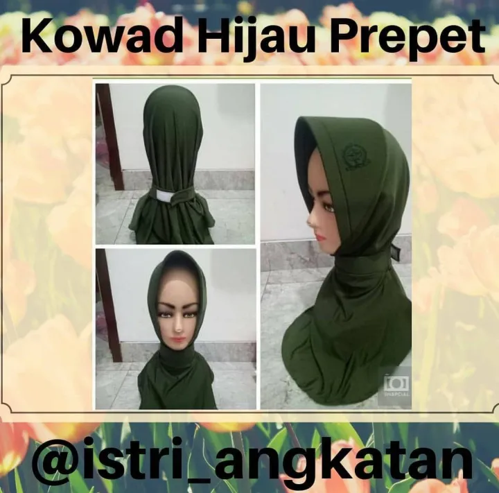 Model Rambut Kowad Jilbab Kowad Hijau Pakai Logo | Lazada Indonesia