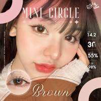 คอนแทคเลนส์ รุ่น Mini Circle สีน้ำตาล/Brown มีค่าสายตา (0.00)-(-4.25)