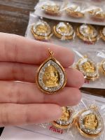 จี้พระพิฒเนศ เลี่ยมกรอบทอง90% กรอบตัดลายกันน้ำ สวยมากๆค่ะ