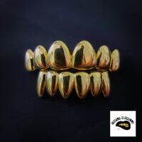 Grillz (แบบหนา) ฟันเงิน ฟันทอง ฟันฮิปฮอป + ซิลิโคนสำรองฟัน1คู่