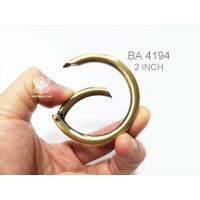 BA 4194 อุปกรณ์กระเป๋า 2 ชิ้น ตะขอกลม ห่วงสปริง ขนาด2นิ้ว Gate Spring O-Ring 2 inch ( 2 pieces) มี 3 สีให้เลือก เงิน ทอง ทองเหลืองปัด