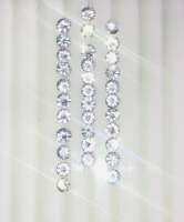 ไพลินขาว 5 มม. เจียระไนเพชรคู่ 2 ชิ้น 2 pieces 5mm white sapphire round pair diamond cut