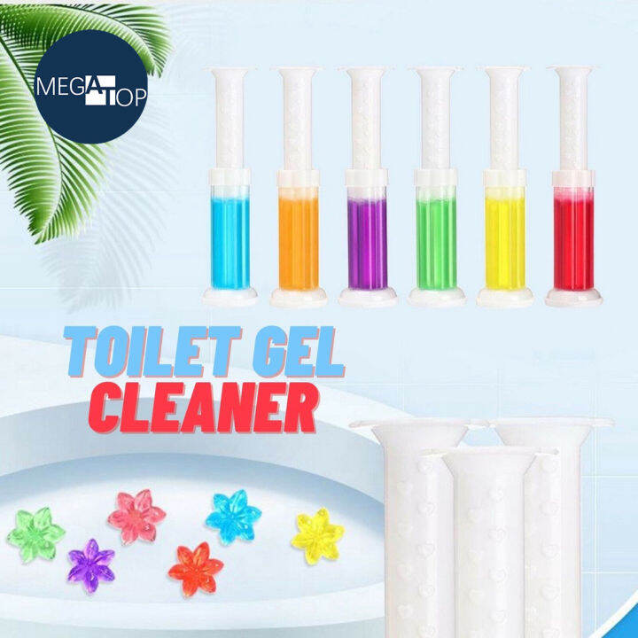 MEGATOP Gel Toilet Bowl Cleaner Flower Stamp Toilet Deodorizing Gel