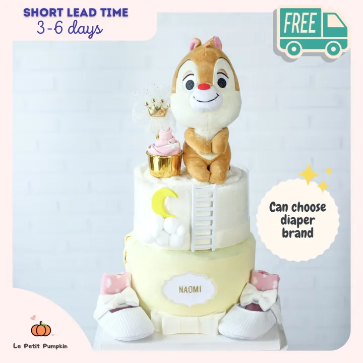 🇸🇬🔥🔥[Diaper Cake] Baby Hamper : The Little Squirrel for Girl