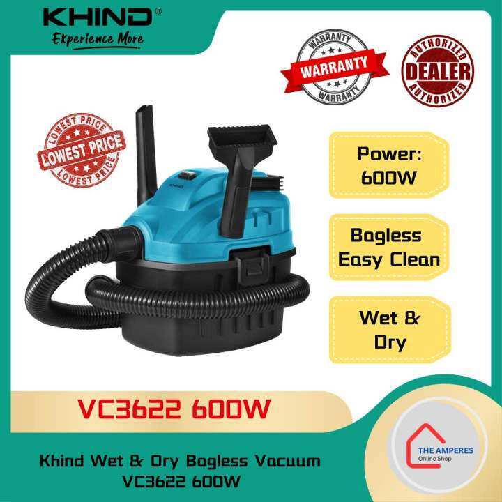 Khind Wet & Dry Bagless Vacuum VC3622 600W Lazada