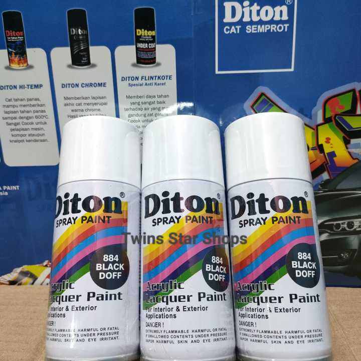 Pilok Pylok Cat DITON Hitam Doff / Black Doff (884) 150cc Cat Semprot