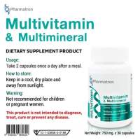 PHARMATRON MULTIVITAMIN &amp; MULTITIMINERAL 30 CAPSULES.