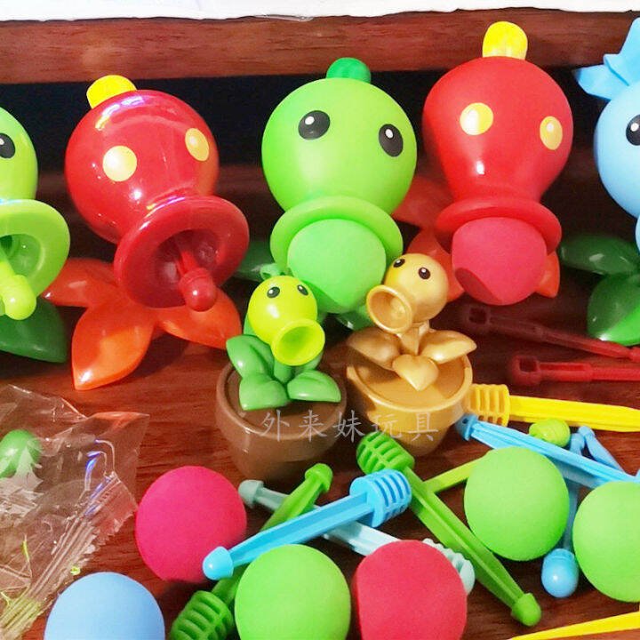 Plant Battle Zombie Toy Bulk Single Soft Peashooter Full Set Red Multi