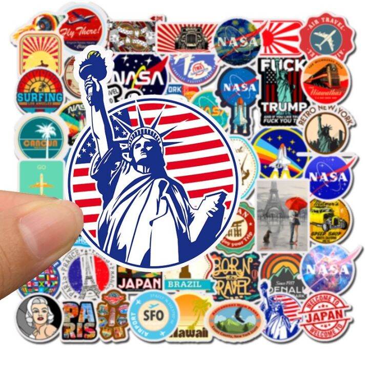 sticker-สติ๊กเกอร์-travel-h-36-ท่องเที่ยว-50-ชิ้น-เดินทาง-นาซ่า-นาซา-nasa-ตั้งแคมป์-แคมป์-เดิน-ป่า-แคมป์ปิ่ง-วินเทจ-อวกาศ-outdoor-เดินป่า-แคมป์-ป่า-กระเป๋า-กระเดินทาง-เครื่องบิน-ต่างประเทศ