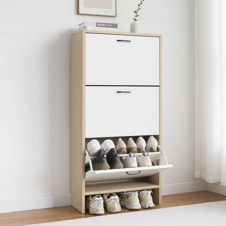 Ultra-Thin Tilting Shoe Cabinet Household Minimalist Shoe Rack Doorway ...