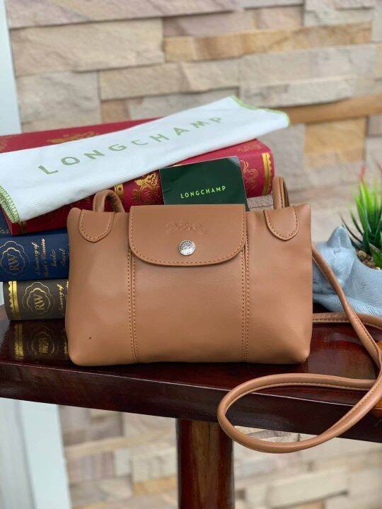 Longchamp Le Pliage Cuir Crossbody Bag Lazada.co.th