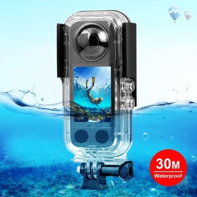 PULUZ for Insta360 ONE X3 30m Underwater Waterproof Diving Housing Case Cover for Insta360 X3 Panoramic Camera Accessories
