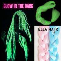 ไหมถักผม ELLA HAIR เรืองแสงในที่มืด แฮร์พีชถักเปีย สีเรืองแสง ยาว24นิ้ว 100กรัม