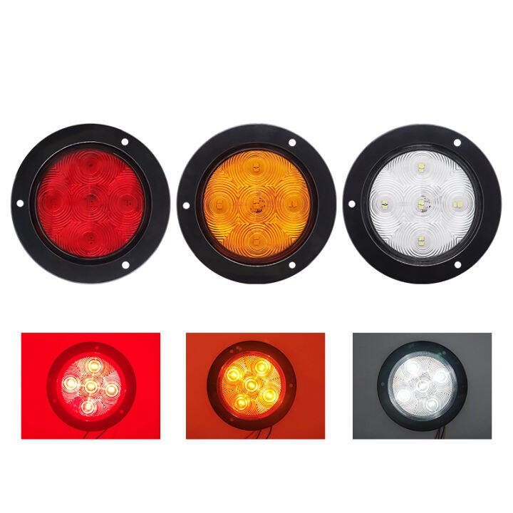 4 Inch Trailer Lamp Truck Led Light Round Tail Braking Light Truck Turn ...